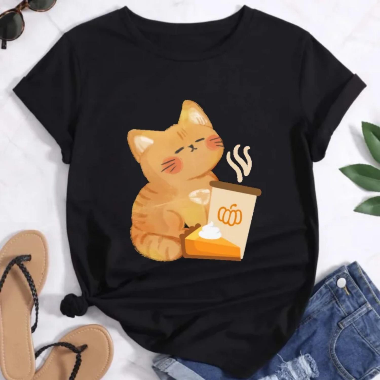 Cute Cat Pattern T Shirt For Women Retro Eye Flower 3D Printed Short Sleeves Tees Summer Casual Loose T-Shirts O-Neck Tops XXXXXL чорний
Cute Cat Pattern T Shirt For Women Retro Eye Flower 3D Printed Short Sleeves Tees Summer Casual Loose T-Shirts O-Neck Tops XXXXXL чорний
