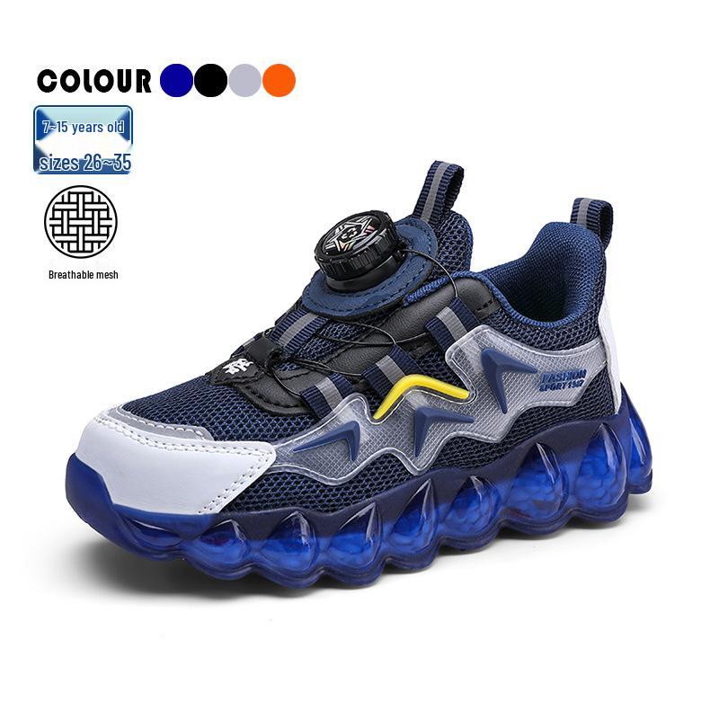 Mesh Sports Shoes with Rotating Buttons for Boys - Soft Sole Running and Basketball Shoes for Children Size 33 / Inner Length 21cm
Mesh Sports Shoes with Rotating Buttons for Boys - Soft Sole Running and Basketball Shoes for Children Size 33 / Inner Length 21cm
