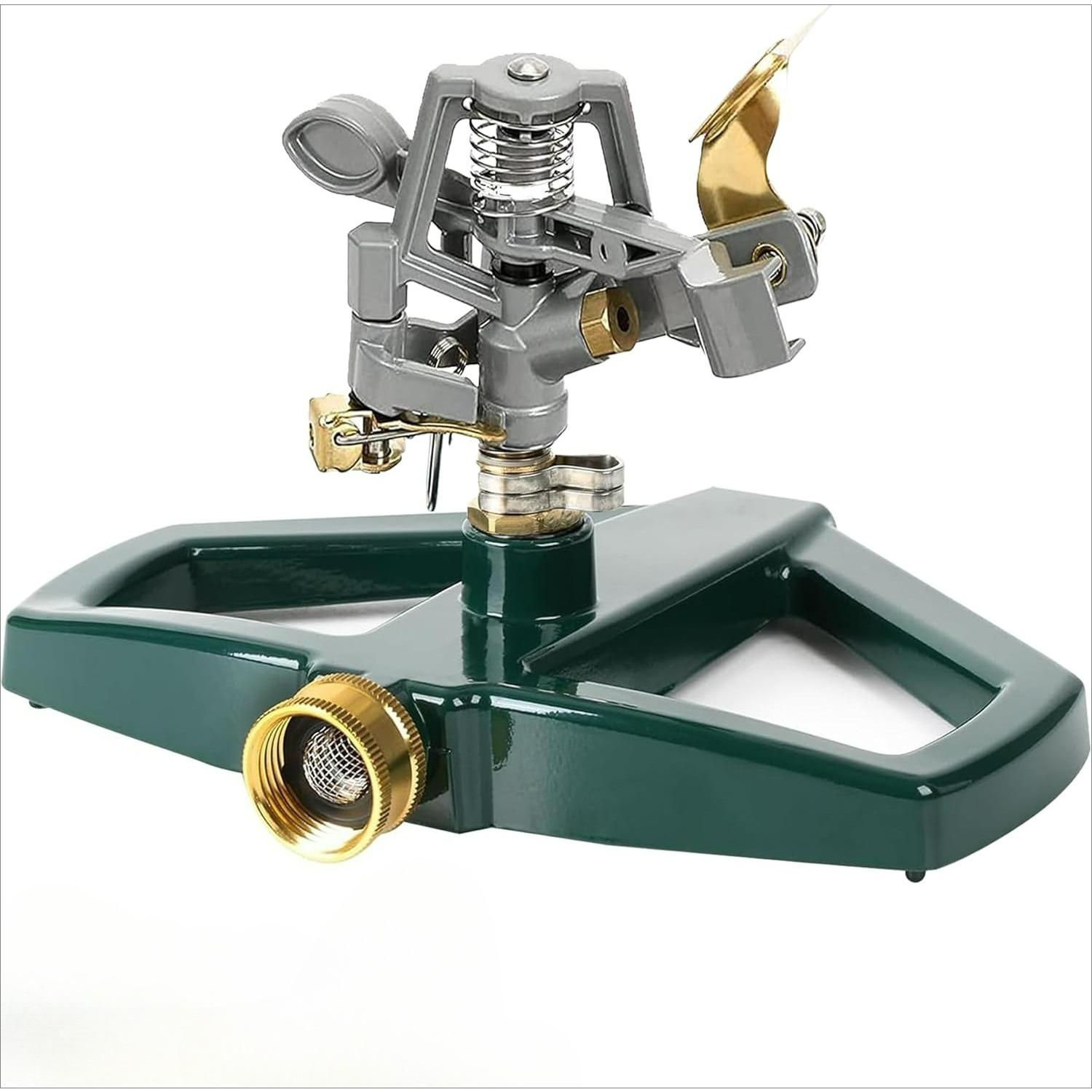 WEMADE Heavy Duty Metal Pulsating Sprinklers for Yard - 360 Degree Roating Automatic Water Sprinkler for Lawn with Metal Base B1
WEMADE Heavy Duty Metal Pulsating Sprinklers for Yard - 360 Degree Roating Automatic Water Sprinkler for Lawn with Metal Base B1