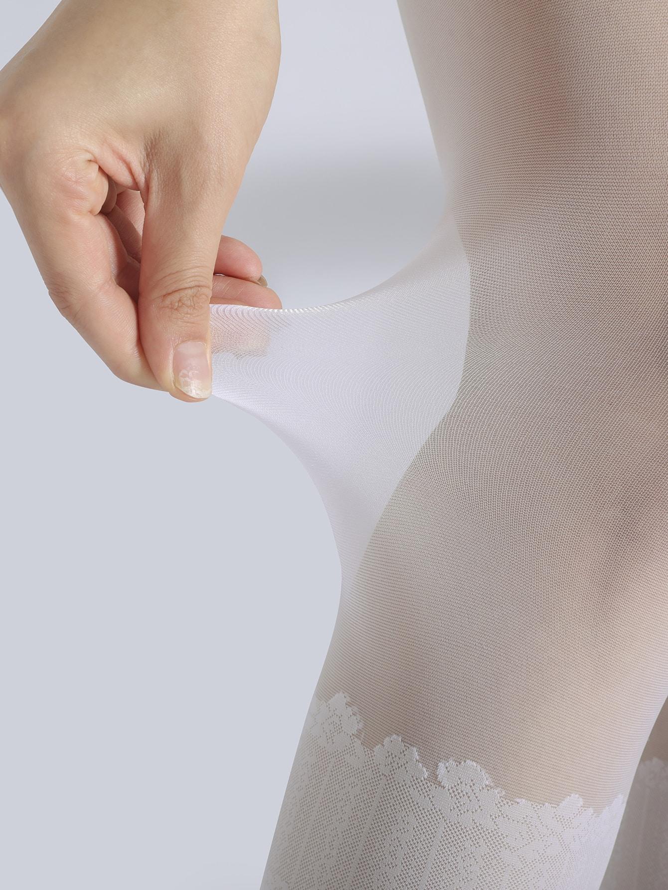 A Pair Of Fashionable Women S Jacquard Pantyhose Sweet Lace Stockings Transparent Whitesolid Color Students Stockings S-M
A Pair Of Fashionable Women S Jacquard Pantyhose Sweet Lace Stockings Transparent Whitesolid Color Students Stockings S-M