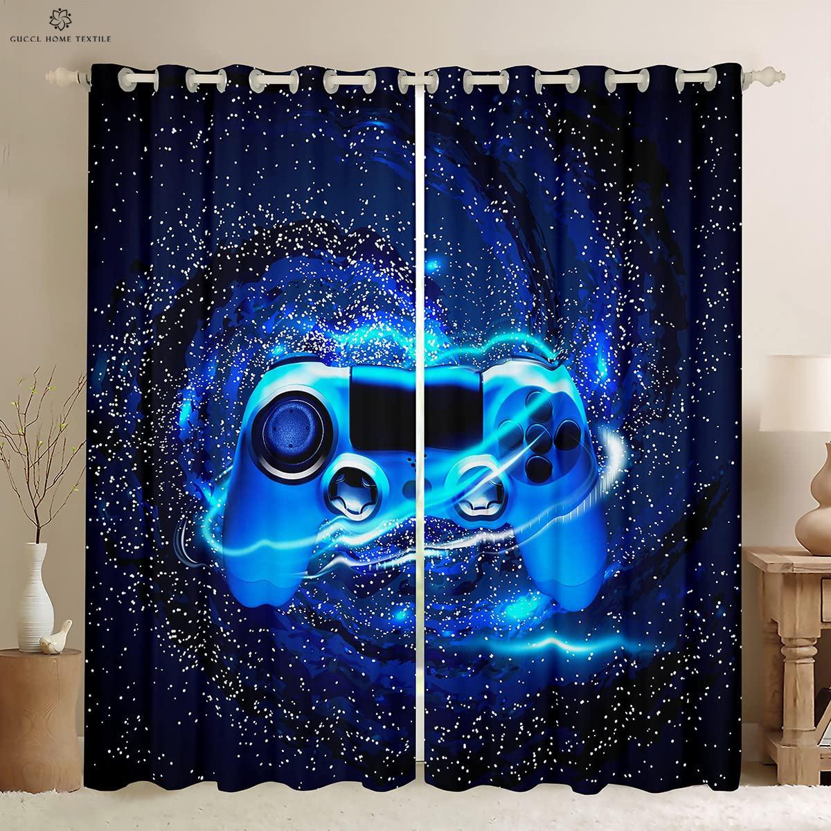 Gaming Room Curtains Cool Game Controller Style Printing Living Room Bedchamber Gaming Decoration Curtains Home Decoration W50xH130(CM)x2PCS&Grommet Top
Gaming Room Curtains Cool Game Controller Style Printing Living Room Bedchamber Gaming Decoration Curtains Home Decoration W50xH130(CM)x2PCS&Grommet Top