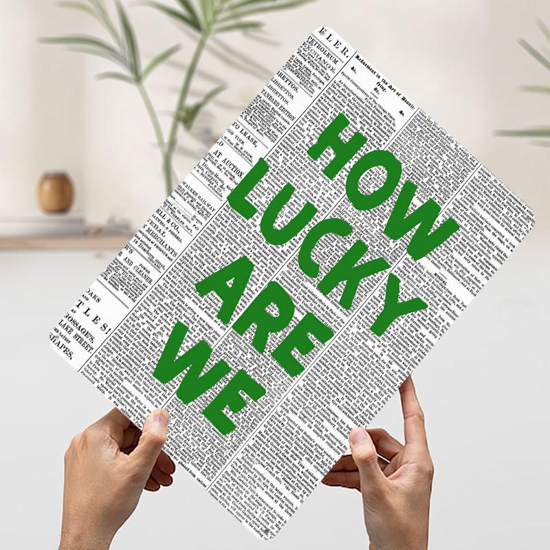 How Lucky Are We Text Art Poster Customized Wall Art Vintage Metal Signs Retro Tin Plaque for Man Cave Modern Home Decoration 7.9x11.8In(20x30cm)
How Lucky Are We Text Art Poster Customized Wall Art Vintage Metal Signs Retro Tin Plaque for Man Cave Modern Home Decoration 7.9x11.8In(20x30cm)