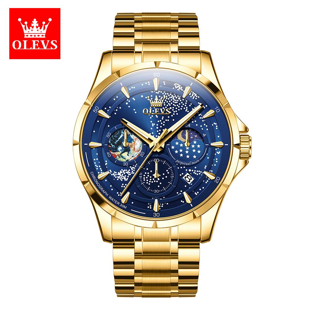 OLEVS Men s Multifunctional Starry Sky Quartz Watch with Large Dial
OLEVS Men s Multifunctional Starry Sky Quartz Watch with Large Dial