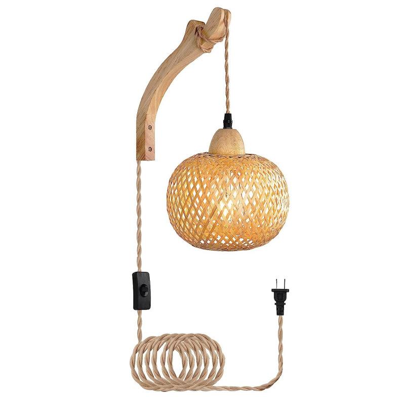 Bamboo Lantern Wall Lamp Natural Rattan Wicker E27 Chandeliers Hand-Woven Bamboo Room Decor Lampshades Wall Light Fixtures EU Plug 220V
Bamboo Lantern Wall Lamp Natural Rattan Wicker E27 Chandeliers Hand-Woven Bamboo Room Decor Lampshades Wall Light Fixtures EU Plug 220V