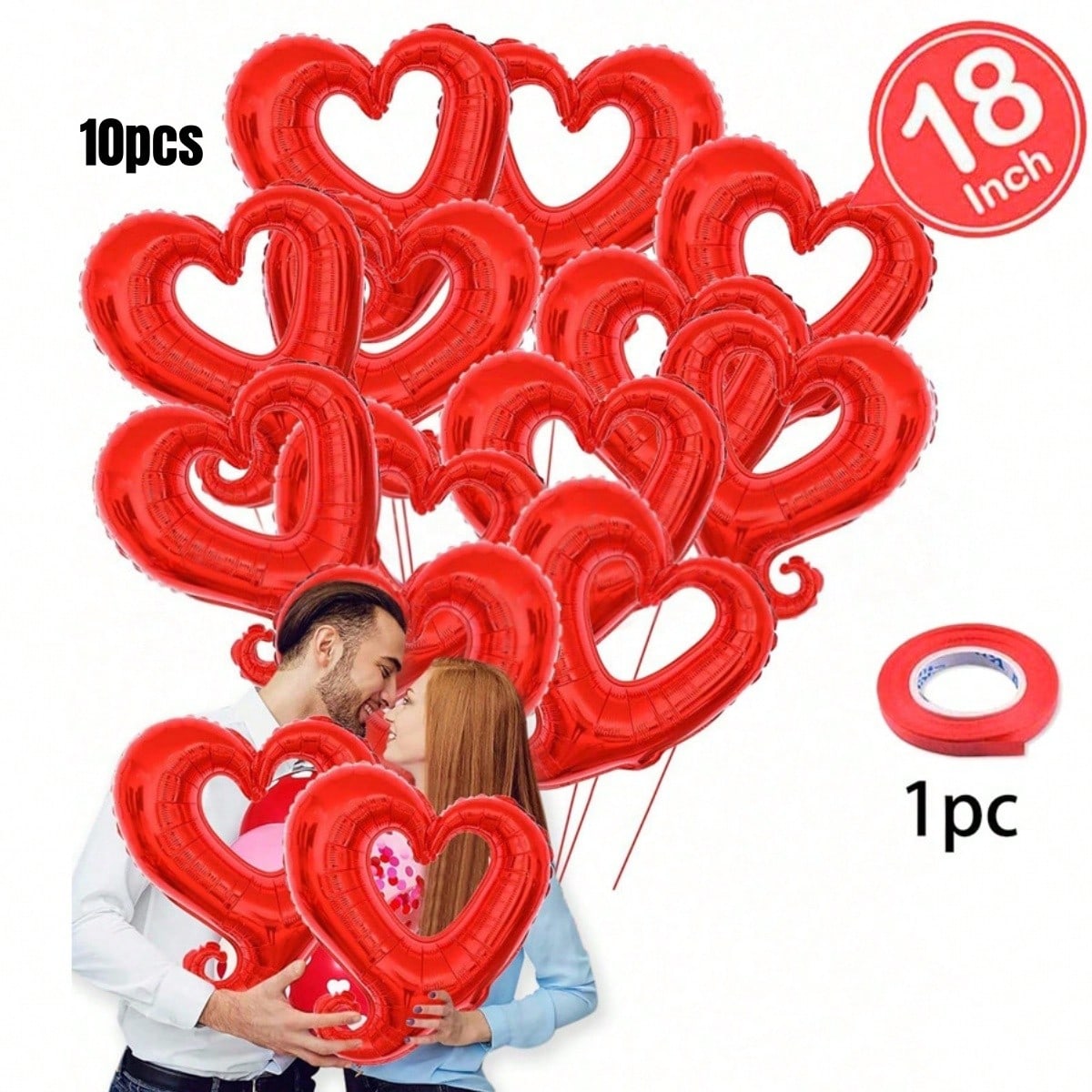 10pcs 18inch Hook Heart Foil Balloons,Red Heart Balloons,Valentine Engagement Wedding Birthday Anniversary Party Decorations Other червоний
10pcs 18inch Hook Heart Foil Balloons,Red Heart Balloons,Valentine Engagement Wedding Birthday Anniversary Party Decorations Other червоний