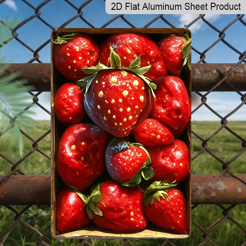 2D Flat, Fresh Strawberries Box Pattern Aluminum Sign - Retro Fruit Kitchen Wall Decor Kitchen Decor, Pantry, Farmhouse Kitchen, Fruit Stand, Kids 20*30cm
2D Flat, Fresh Strawberries Box Pattern Aluminum Sign - Retro Fruit Kitchen Wall Decor Kitchen Decor, Pantry, Farmhouse Kitchen, Fruit Stand, Kids 20*30cm