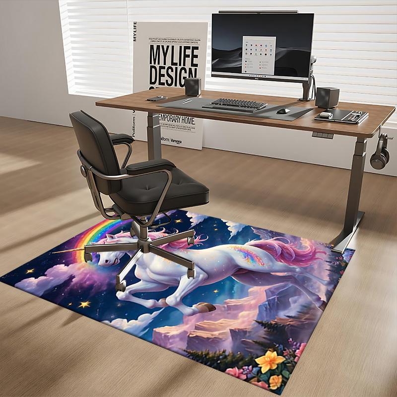 1pc Unicorn Rainbow Office Chair Mat - Anime Cartoon Design, Non-Slip Carpet for Home and Office Decor, Suitable for All Seasons.H019 60cm by 90cm
1pc Unicorn Rainbow Office Chair Mat - Anime Cartoon Design, Non-Slip Carpet for Home and Office Decor, Suitable for All Seasons.H019 60cm by 90cm