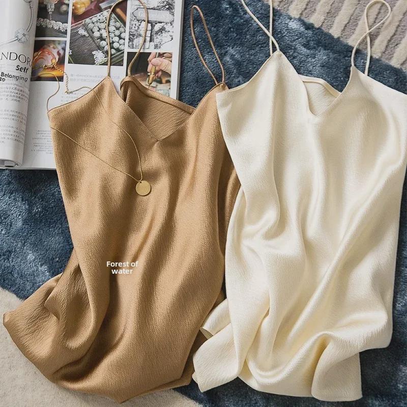 Four Seasons Women s Satin Silk Camisole: Imitation Mulberry Silk Sleeveless Vest Top Innerwear S кавовий
Four Seasons Women s Satin Silk Camisole: Imitation Mulberry Silk Sleeveless Vest Top Innerwear S кавовий