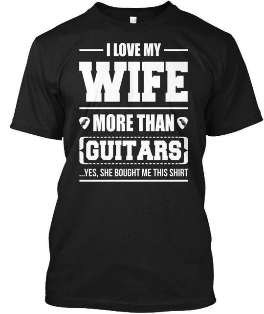 Guitar I Love My Wife More Than Guitars T shirt Made in the USA Size S to 5XL L
Guitar I Love My Wife More Than Guitars T shirt Made in the USA Size S to 5XL L