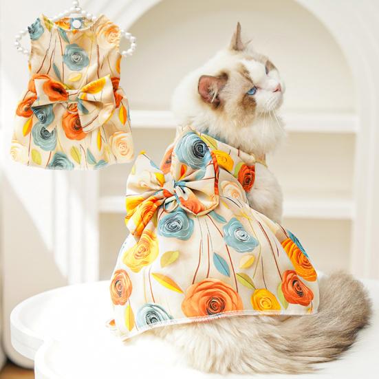 Dog Bowknot Dress Rose Flower Print Pet Princess Sundress Summer Pet Outfit for Small Girls Dogs Cats M
Dog Bowknot Dress Rose Flower Print Pet Princess Sundress Summer Pet Outfit for Small Girls Dogs Cats M