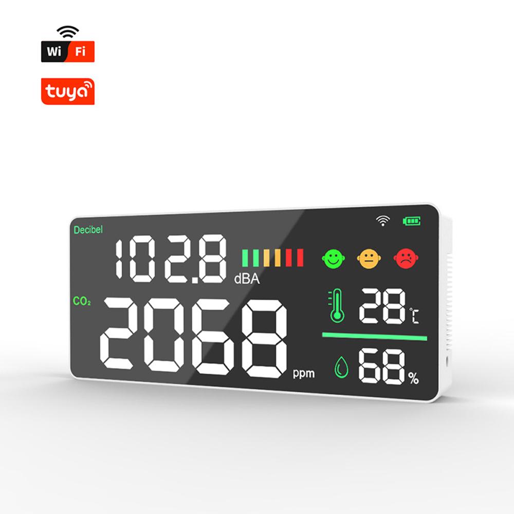 Tuya Wifi Wall mounted Digital Decibel Meter Carbon Dioxide Meter Temperature and Humidity Tester 4in1 Household Multi разноцветный
Tuya Wifi Wall mounted Digital Decibel Meter Carbon Dioxide Meter Temperature and Humidity Tester 4in1 Household Multi разноцветный