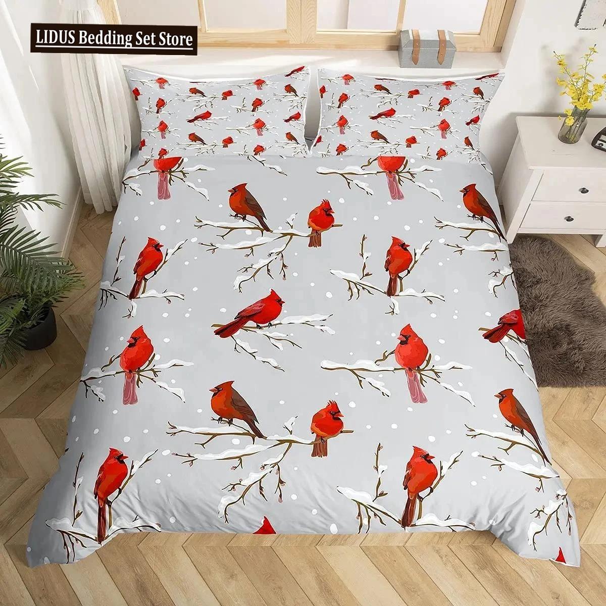 Cardinal Soft Duvet Cover Set Red Bird Beding Set For Child Youth Pine Tre Warm Comforter Cover Animal Snow King-Sized Dimensionsd Dimensions Soft 120*200cm Single
Cardinal Soft Duvet Cover Set Red Bird Beding Set For Child Youth Pine Tre Warm Comforter Cover Animal Snow King-Sized Dimensionsd Dimensions Soft 120*200cm Single