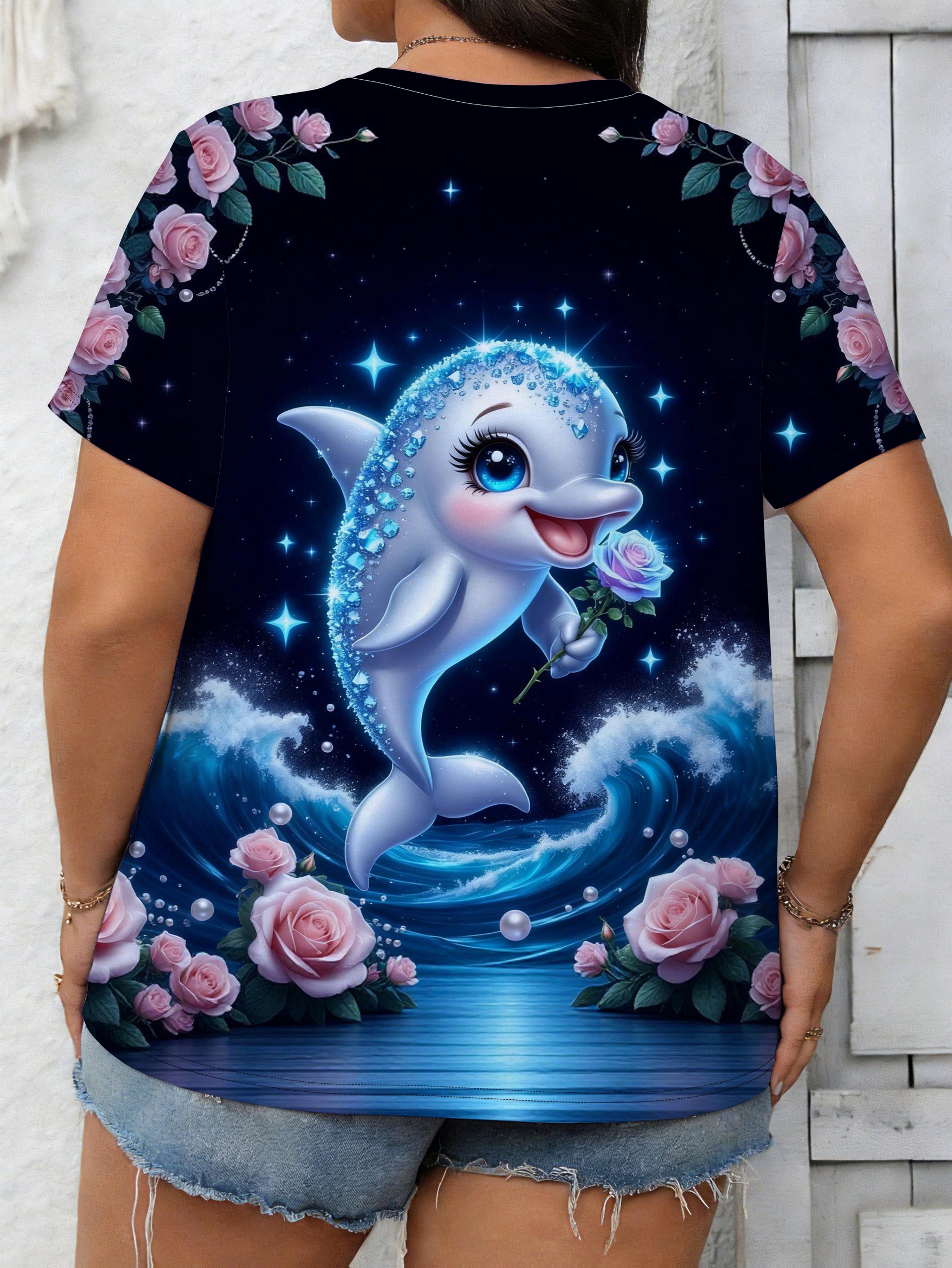 Dreamy Diamond Dolphin Rose Printed T-shirt. Loose Round Neck Short Sleeve Oversized Top. Oversized Women s. Women s Digital Printed Short Sleeve S дубильная кора
Dreamy Diamond Dolphin Rose Printed T-shirt. Loose Round Neck Short Sleeve Oversized Top. Oversized Women s. Women s Digital Printed Short Sleeve S дубильная кора