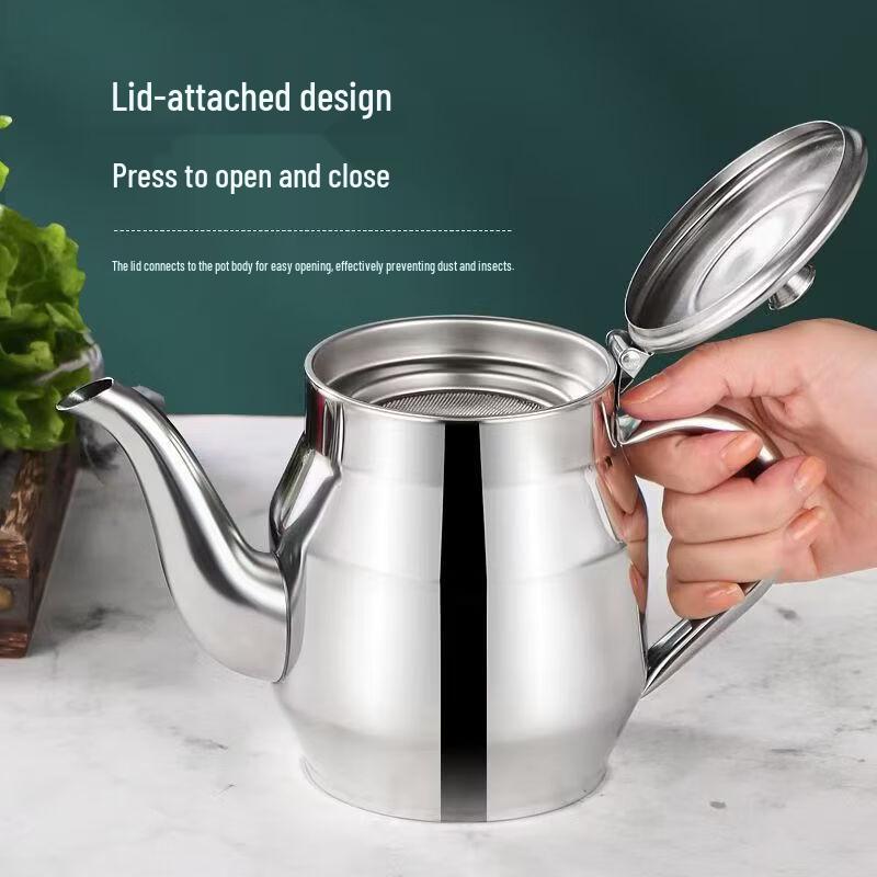 Stainless Steel Leak-Proof Oil & Vinegar Dispenser with Filter
Stainless Steel Leak-Proof Oil & Vinegar Dispenser with Filter