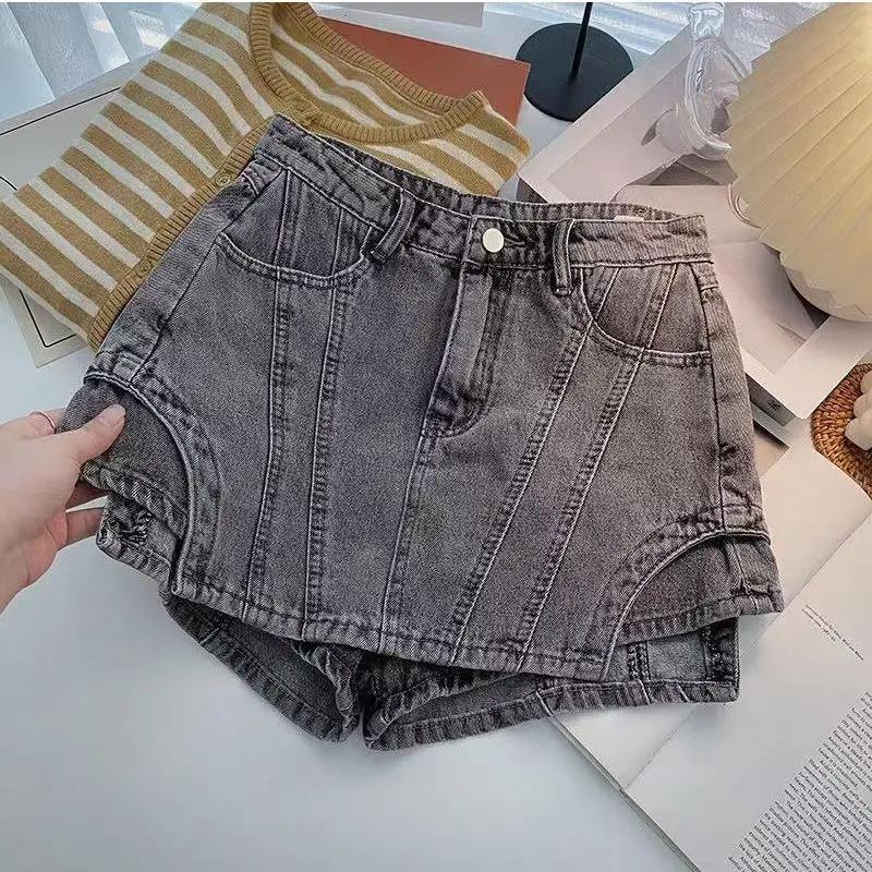 2026 Summer Women s Blue Black Shorts New Fashion High Waist Spliced Solid Color Irregular A-line Wide Leg Denim Shorts Female 5XL світло-сірого кольору
2026 Summer Women s Blue Black Shorts New Fashion High Waist Spliced Solid Color Irregular A-line Wide Leg Denim Shorts Female 5XL світло-сірого кольору