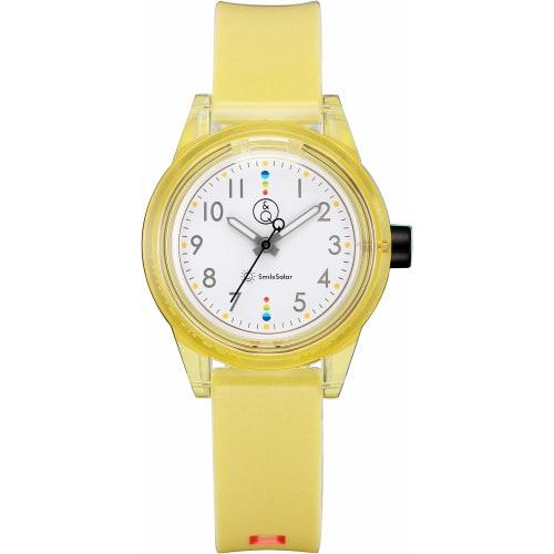 Citizen Q&Q Smile Solar Watch, Analog, Matching Style, 10 ATM Water Resistant, 32mm Diameter, Yellow, RP29-008
Citizen Q&Q Smile Solar Watch, Analog, Matching Style, 10 ATM Water Resistant, 32mm Diameter, Yellow, RP29-008