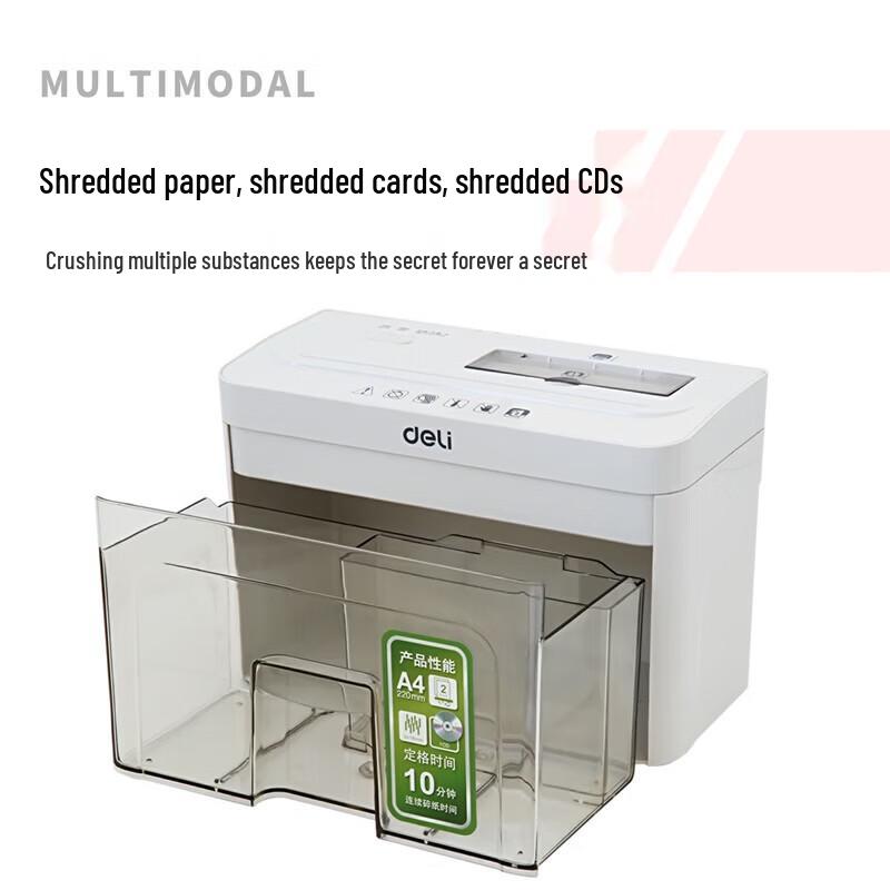 Deli Level 4 Security Desktop Paper Shredder CN plug (adapter included)
Deli Level 4 Security Desktop Paper Shredder CN plug (adapter included)