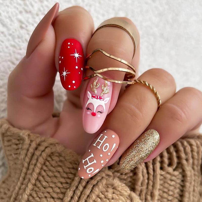2024 Cross-Border Christmas Reindeer Glitter Matte Nail Art Teardrop Stickers – 24 Wearable Nail Tips
2024 Cross-Border Christmas Reindeer Glitter Matte Nail Art Teardrop Stickers – 24 Wearable Nail Tips