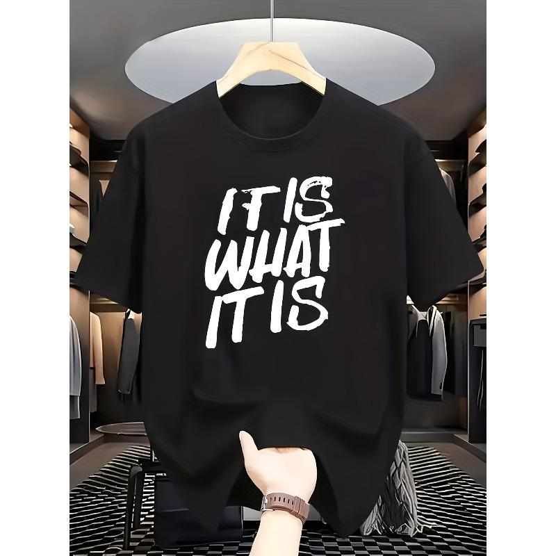 European size Chill Short-Sleeve T-Shirt with It Is What It Is Print for a Casual Trendy Look Summer Cool Casual Wear for Men 4XL чорний
European size Chill Short-Sleeve T-Shirt with It Is What It Is Print for a Casual Trendy Look Summer Cool Casual Wear for Men 4XL чорний