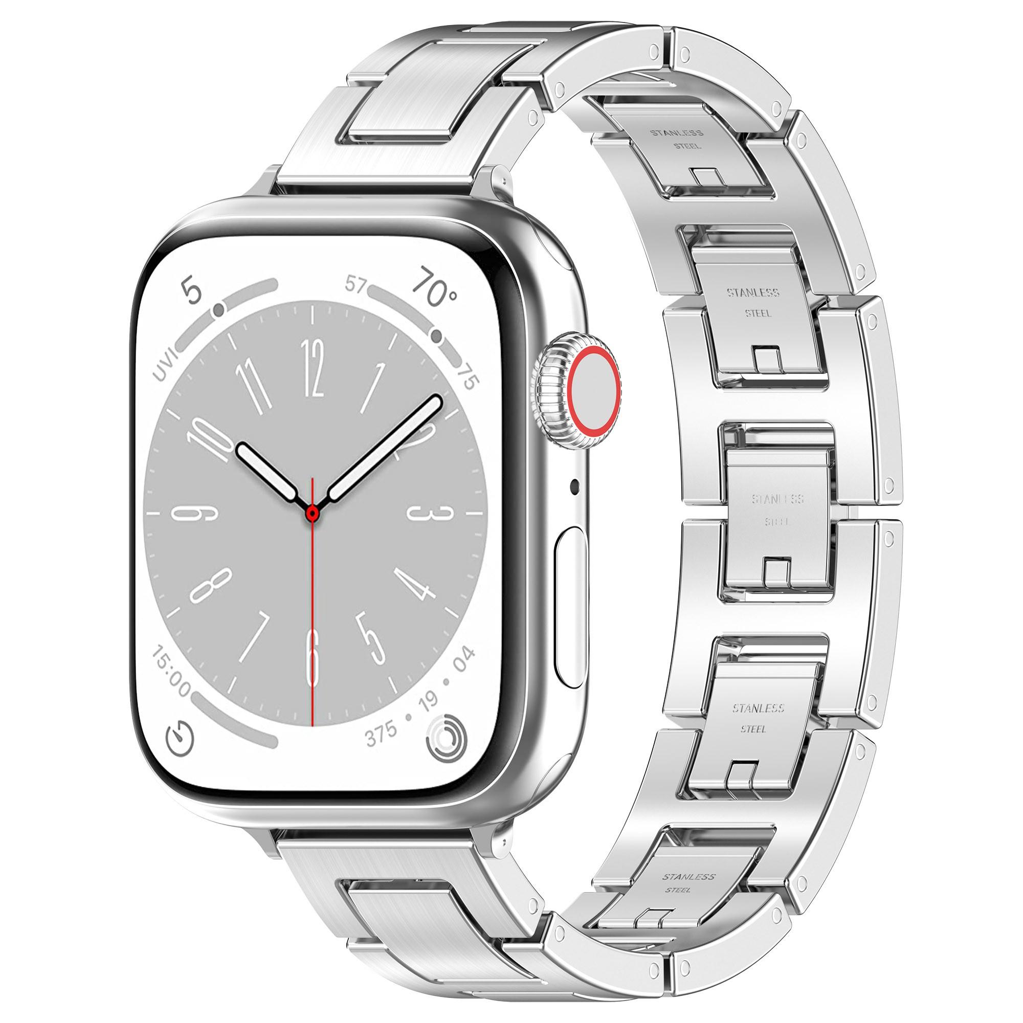 For Apple Watch 10 46mm/Ultra 2/Ultra 49mm/9 8 7 45mm/SE (2023) SE (2022) SE 6 5 4 44mm/3 2 1 42mm Watch Band Stainless Steel Strap Silver
For Apple Watch 10 46mm/Ultra 2/Ultra 49mm/9 8 7 45mm/SE (2023) SE (2022) SE 6 5 4 44mm/3 2 1 42mm Watch Band Stainless Steel Strap Silver