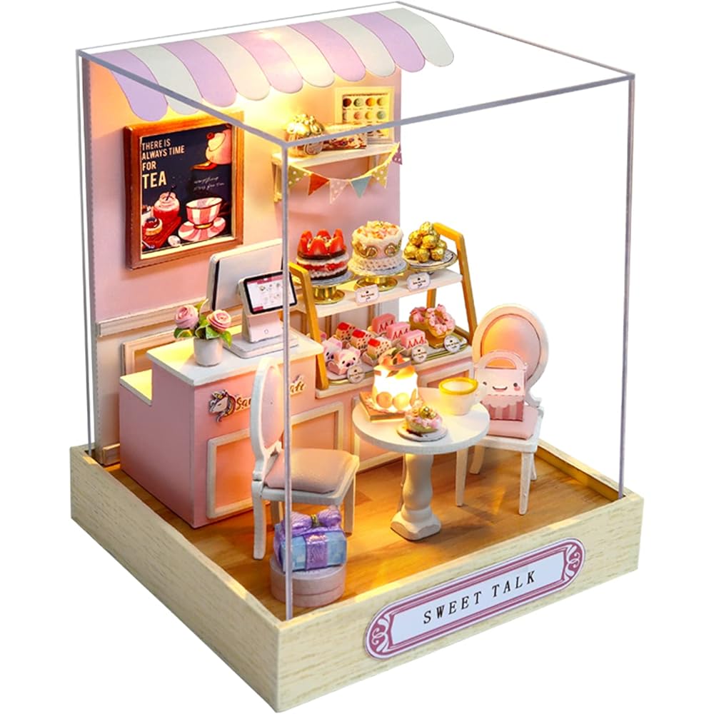 Cuteroom Miniature Dollhouse DIY Kit with LED Light, Acrylic Dust Cover, Detailed Color Pages
Cuteroom Miniature Dollhouse DIY Kit with LED Light, Acrylic Dust Cover, Detailed Color Pages
