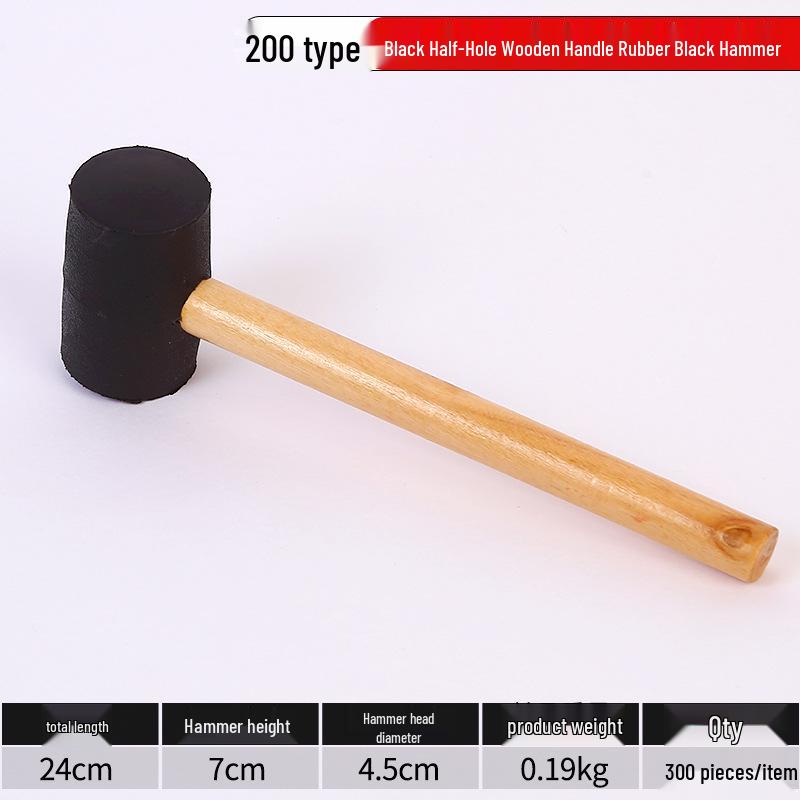American-Style Rubber Hammer with Rosewood Handle, Half-Hole Design, and Black Head for Floor Installation.
American-Style Rubber Hammer with Rosewood Handle, Half-Hole Design, and Black Head for Floor Installation.