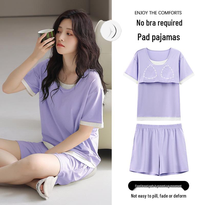 Women s Modal Cotton Summer Homewear Set with Chest Pads - Short Sleeve & Shorts M (40-50 kg)
Women s Modal Cotton Summer Homewear Set with Chest Pads - Short Sleeve & Shorts M (40-50 kg)