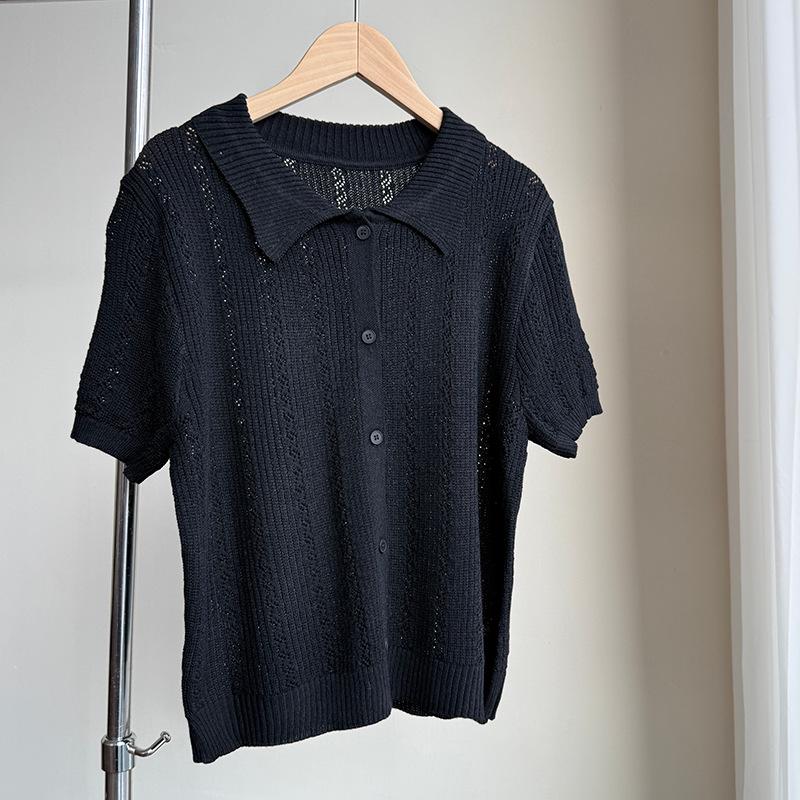 Taochuan Retro Hollow Knit Polo Collar Short Sleeve Top - Spring 2025 YL011
Taochuan Retro Hollow Knit Polo Collar Short Sleeve Top - Spring 2025 YL011