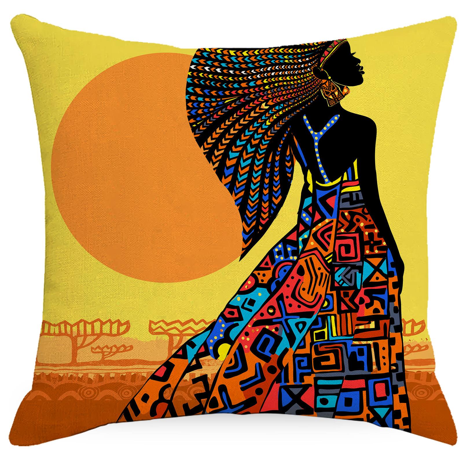 African Black Beauty Woman Pillow Cover Linen Pillow Cushion Cover Home Car Supplies Premium Durable Quality Useful 45 * 45Cm
African Black Beauty Woman Pillow Cover Linen Pillow Cushion Cover Home Car Supplies Premium Durable Quality Useful 45 * 45Cm