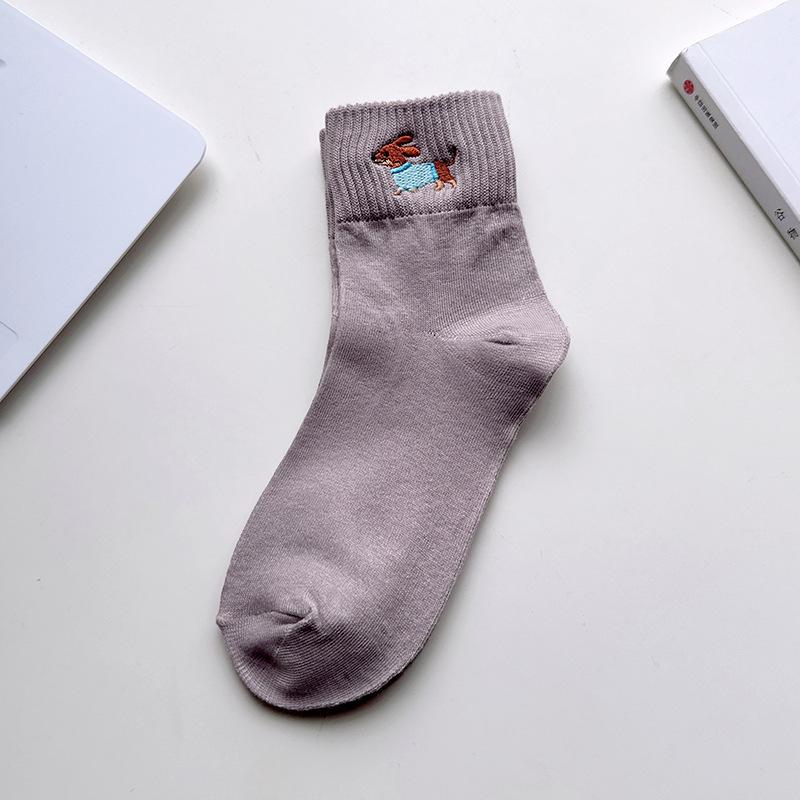 Children s Summer Lightweight Ladies Mid-calf Socks with Trendy Cartoon Dog Embroidery and Anti-odor Cotton Fabric 1 pair сірий колір
Children s Summer Lightweight Ladies Mid-calf Socks with Trendy Cartoon Dog Embroidery and Anti-odor Cotton Fabric 1 pair сірий колір