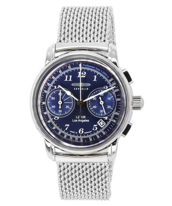 Чоловічий годинник Zeppelin LZ126 Los Angeles Chronograph з синім циферблатом із нержавіючої сталі, кварцовий 7614M3 синій
Чоловічий годинник Zeppelin LZ126 Los Angeles Chronograph з синім циферблатом із нержавіючої сталі, кварцовий 7614M3 синій