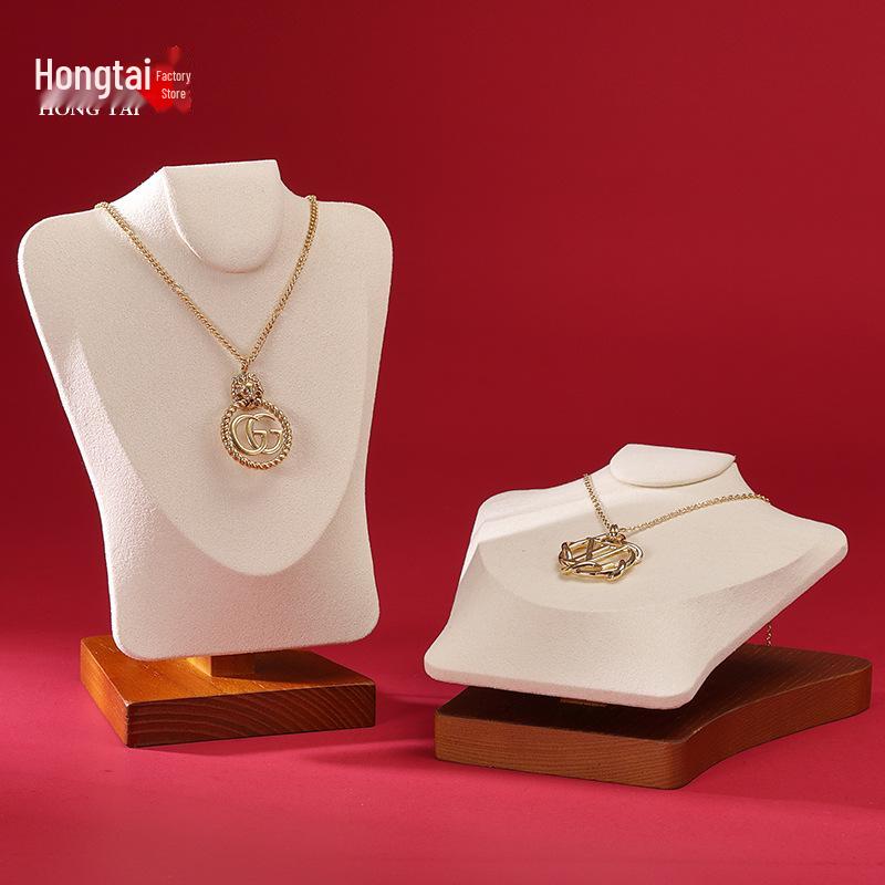 Solid Wood Jewelry Necklace Display Stand - Mannequin Neck Holder for Shop Window Presentation
Solid Wood Jewelry Necklace Display Stand - Mannequin Neck Holder for Shop Window Presentation