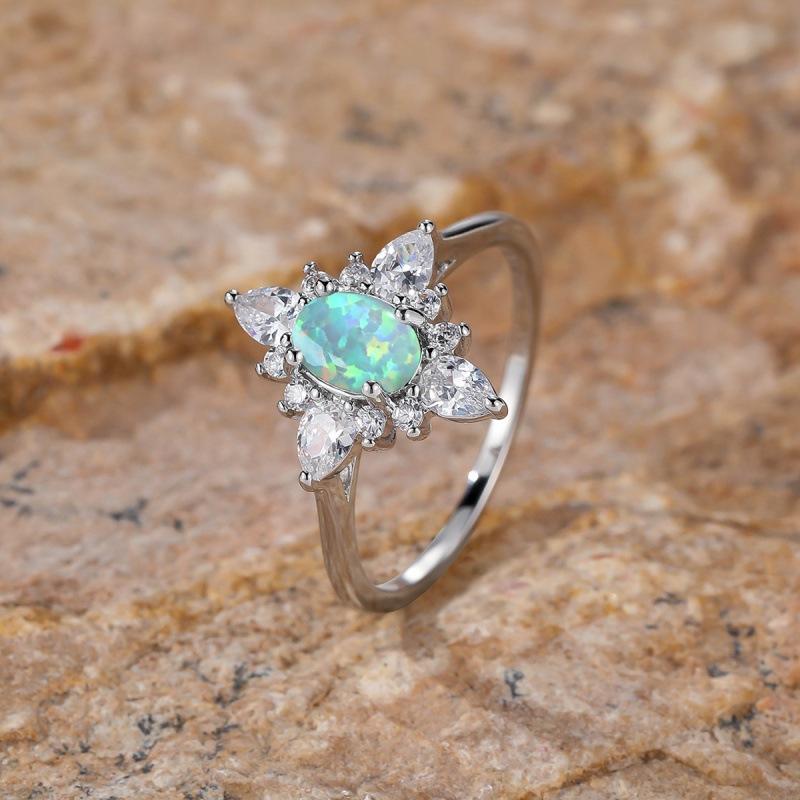 Fashion commuter Opal edge inlaid with white diamonds, oval water drop rhombus ring, natural inlay, hot sale in Europe and America no. 10
Fashion commuter Opal edge inlaid with white diamonds, oval water drop rhombus ring, natural inlay, hot sale in Europe and America no. 10