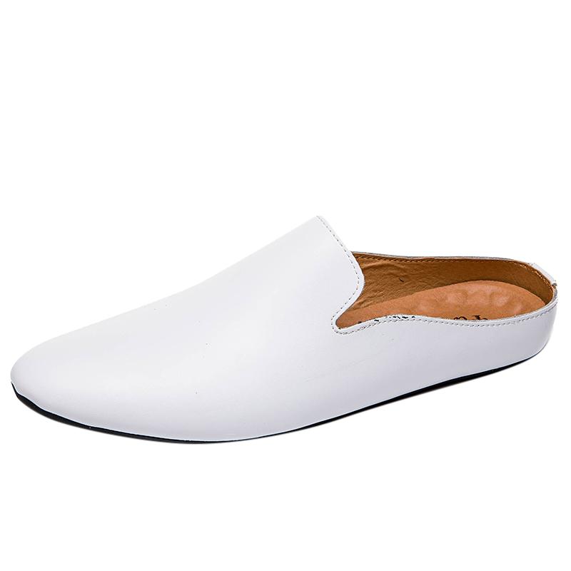 Outdoor Men Leather Comfortable Half Shoes For Men Slide Slipper Brand Designer Italian Mens Casual Shoes Ayakkabi W5
Outdoor Men Leather Comfortable Half Shoes For Men Slide Slipper Brand Designer Italian Mens Casual Shoes Ayakkabi W5