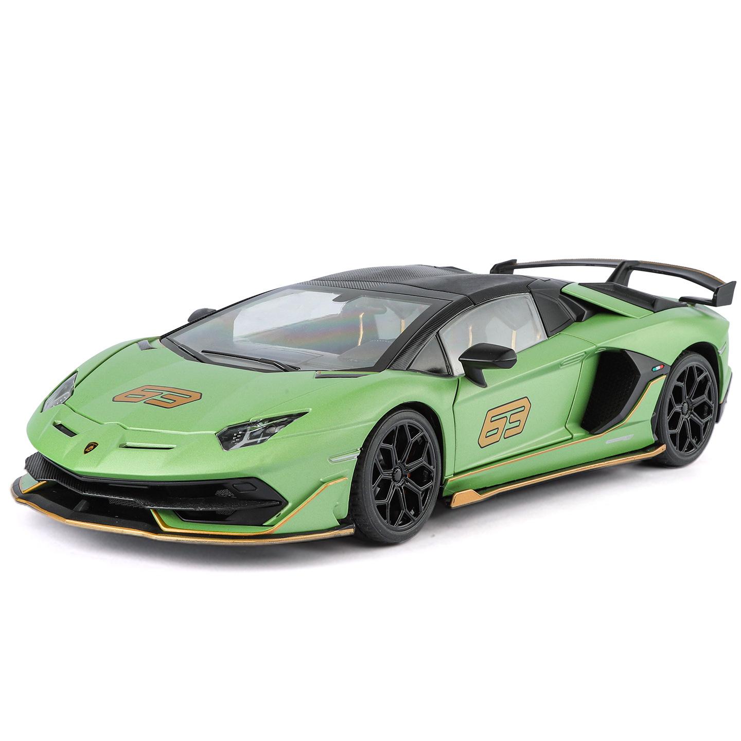 1/18 Scale Metal Die-cast Lamborghini SVJ63 Supercar Model Simulation Sound and Lighting Decoration Ornament Boy Birthday Gift зелений
1/18 Scale Metal Die-cast Lamborghini SVJ63 Supercar Model Simulation Sound and Lighting Decoration Ornament Boy Birthday Gift зелений
