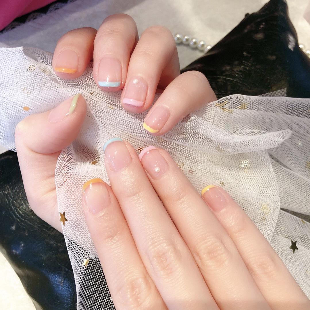 Candy color French small fresh pearl wearing nail finished nail art patch fake nail nail patch waterproof and removable
Candy color French small fresh pearl wearing nail finished nail art patch fake nail nail patch waterproof and removable