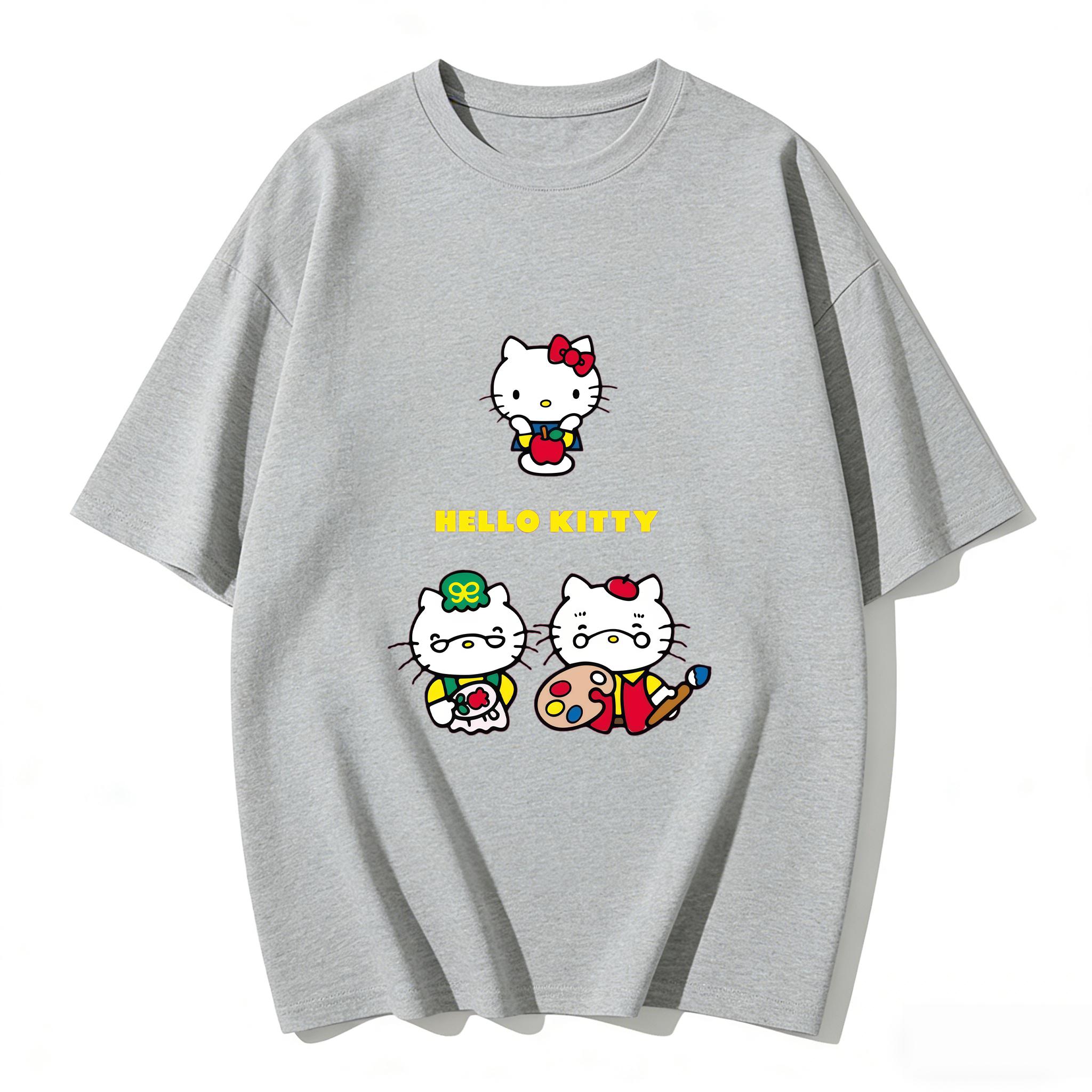 Летние футболки с принтом Hello Kitty для женщин, короткий рукав, чистый хлопок, семейные matching-наряды, классическая универсальная футболка, 2026 S
Летние футболки с принтом Hello Kitty для женщин, короткий рукав, чистый хлопок, семейные matching-наряды, классическая универсальная футболка, 2026 S