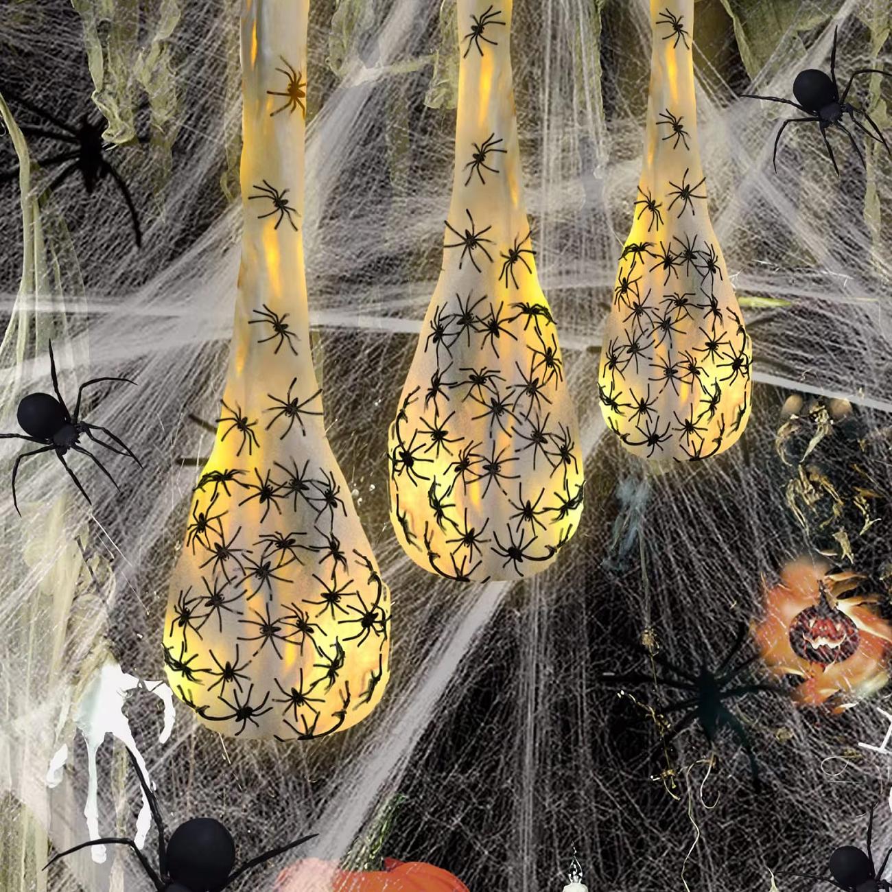 Halloween Party Decorations with Lights Spider Egg Bags Glowing Spider Webs Egg Decorations Scary Atmosphere Decorations Props
Halloween Party Decorations with Lights Spider Egg Bags Glowing Spider Webs Egg Decorations Scary Atmosphere Decorations Props