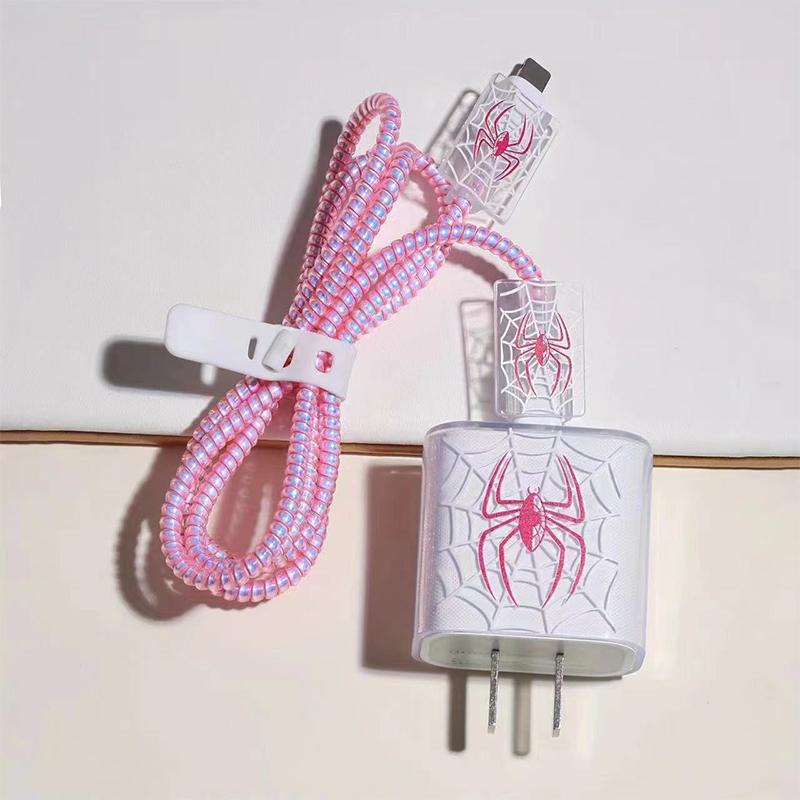 Cable Winding and Anti-Break Cases for 18/20W iPhone Chargers, Spider Butterfly design for iPhone 12/13/14.
Cable Winding and Anti-Break Cases for 18/20W iPhone Chargers, Spider Butterfly design for iPhone 12/13/14.