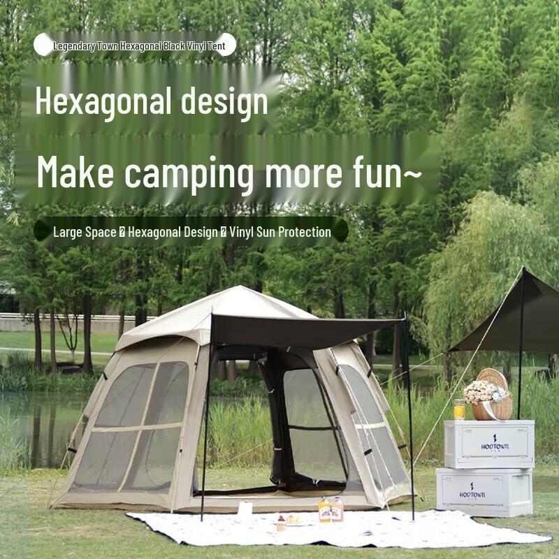 Hedawu Fully Automatic Hexagonal Blackout Camping Tent
Hedawu Fully Automatic Hexagonal Blackout Camping Tent