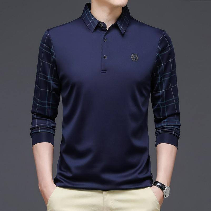 Men s Long-sleeved Plaid T-shirt Lapel Casual Shirt Fashion Loose Dad Bottoming Shirt Autumn T-shirt 3XL фіолетовий
Men s Long-sleeved Plaid T-shirt Lapel Casual Shirt Fashion Loose Dad Bottoming Shirt Autumn T-shirt 3XL фіолетовий