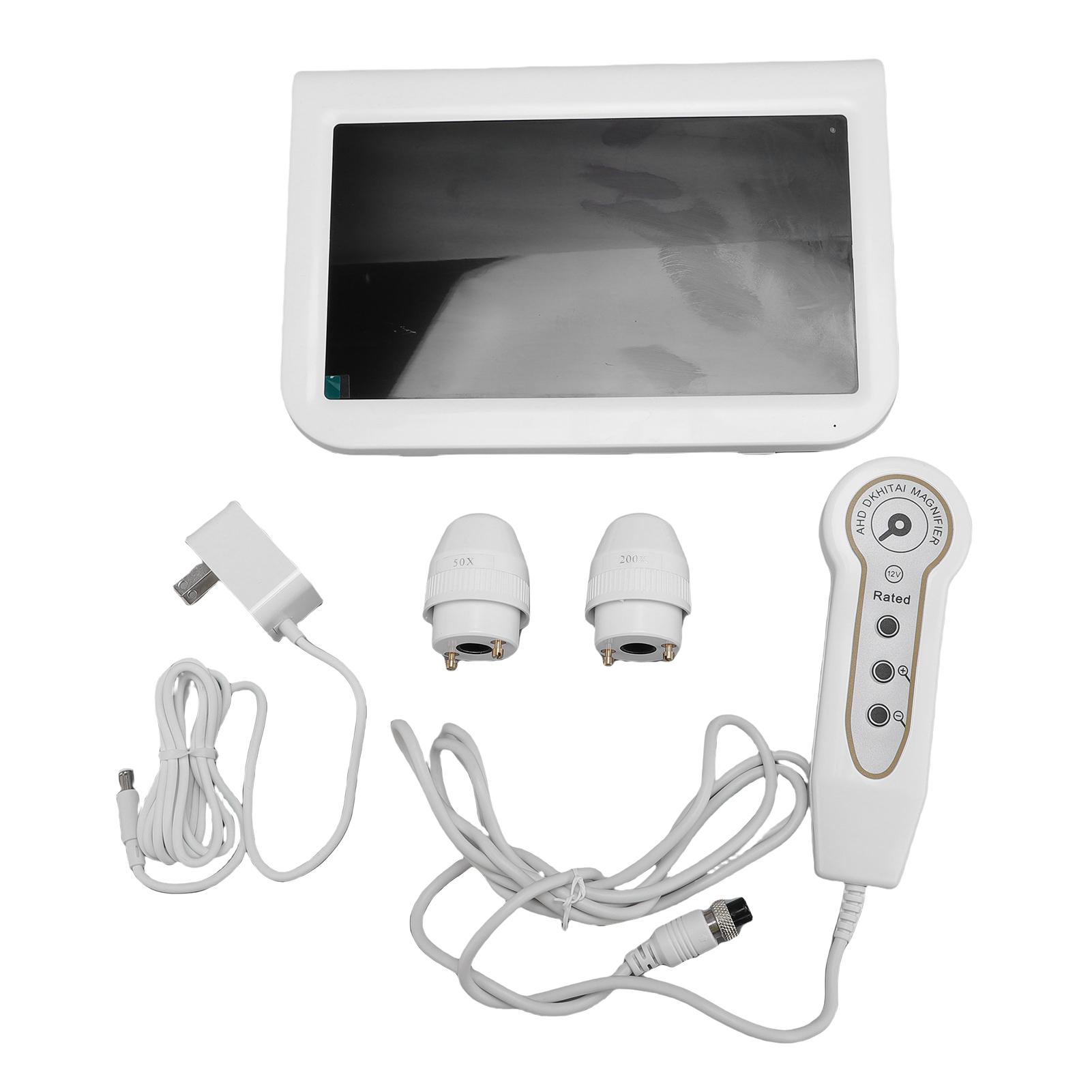 10,2-дюймовый детектор кожи и волосистой части головы, перезаряжаемый, линзы 50X 200X, детектор волосяных фолликулов для ногтей, волос, кожи US Plug
10,2-дюймовый детектор кожи и волосистой части головы, перезаряжаемый, линзы 50X 200X, детектор волосяных фолликулов для ногтей, волос, кожи US Plug