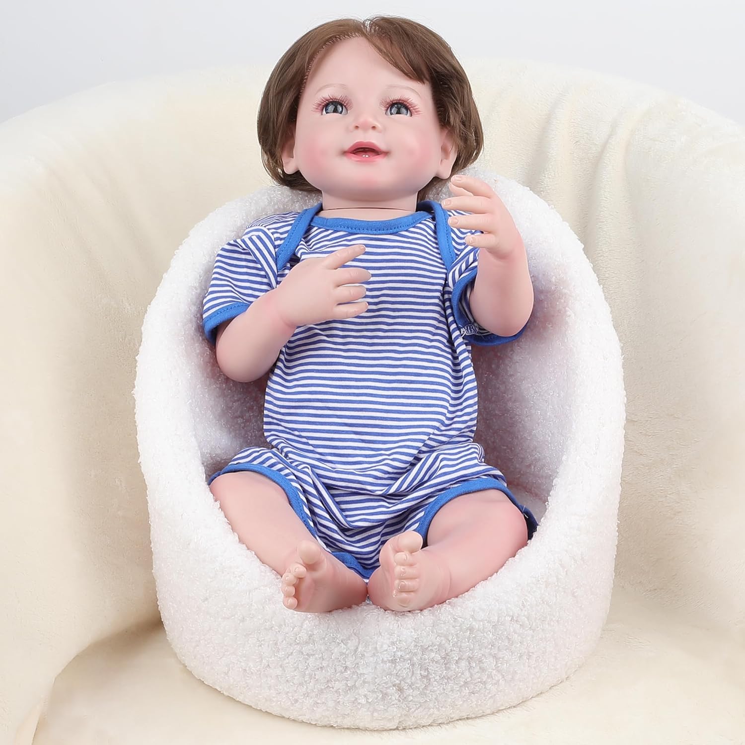 Куклы Bsunoy Reborn Baby, реалистичный мальчик, настоящая кукла для новорожденных, силиконовая кукла всего тела с набором игрушечных аксессуаров на Рождество, День защиты детей
Куклы Bsunoy Reborn Baby, реалистичный мальчик, настоящая кукла для новорожденных, силиконовая кукла всего тела с набором игрушечных аксессуаров на Рождество, День защиты детей