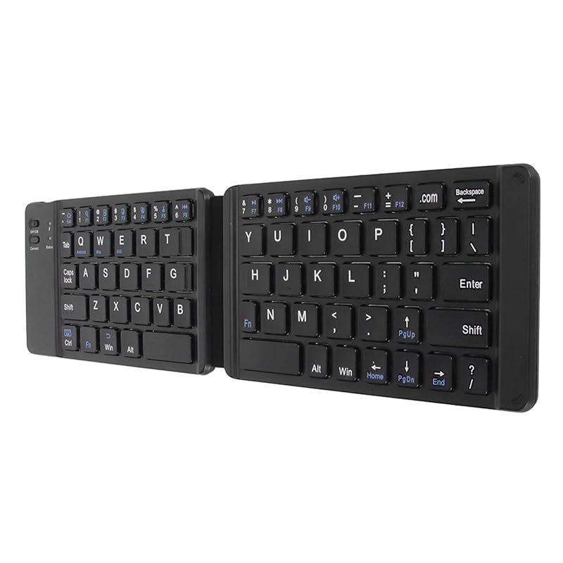 Walfront folding keyboard slim pocket folding keyboard foldable system connection bluetooth comfortable typing stable connection (black)
Walfront folding keyboard slim pocket folding keyboard foldable system connection bluetooth comfortable typing stable connection (black)