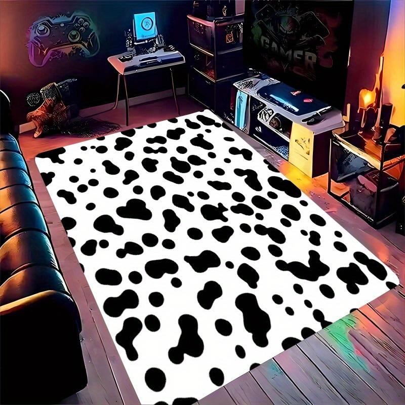 Flannel Printed Cow Print Rug Black White Pattern Modern Gamer Room Decor Soft Floor Mat For Kids Bedroom Playroom And Game Zone 60x90cm
Flannel Printed Cow Print Rug Black White Pattern Modern Gamer Room Decor Soft Floor Mat For Kids Bedroom Playroom And Game Zone 60x90cm