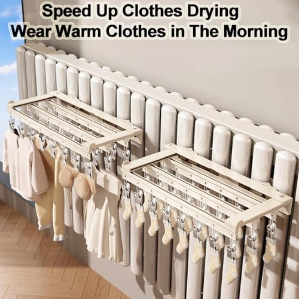 18 Clips Radiator Drying Rack Foldable Stainless Steel Sock and Underwear Holder Space Saving Design for Heater Use
18 Clips Radiator Drying Rack Foldable Stainless Steel Sock and Underwear Holder Space Saving Design for Heater Use