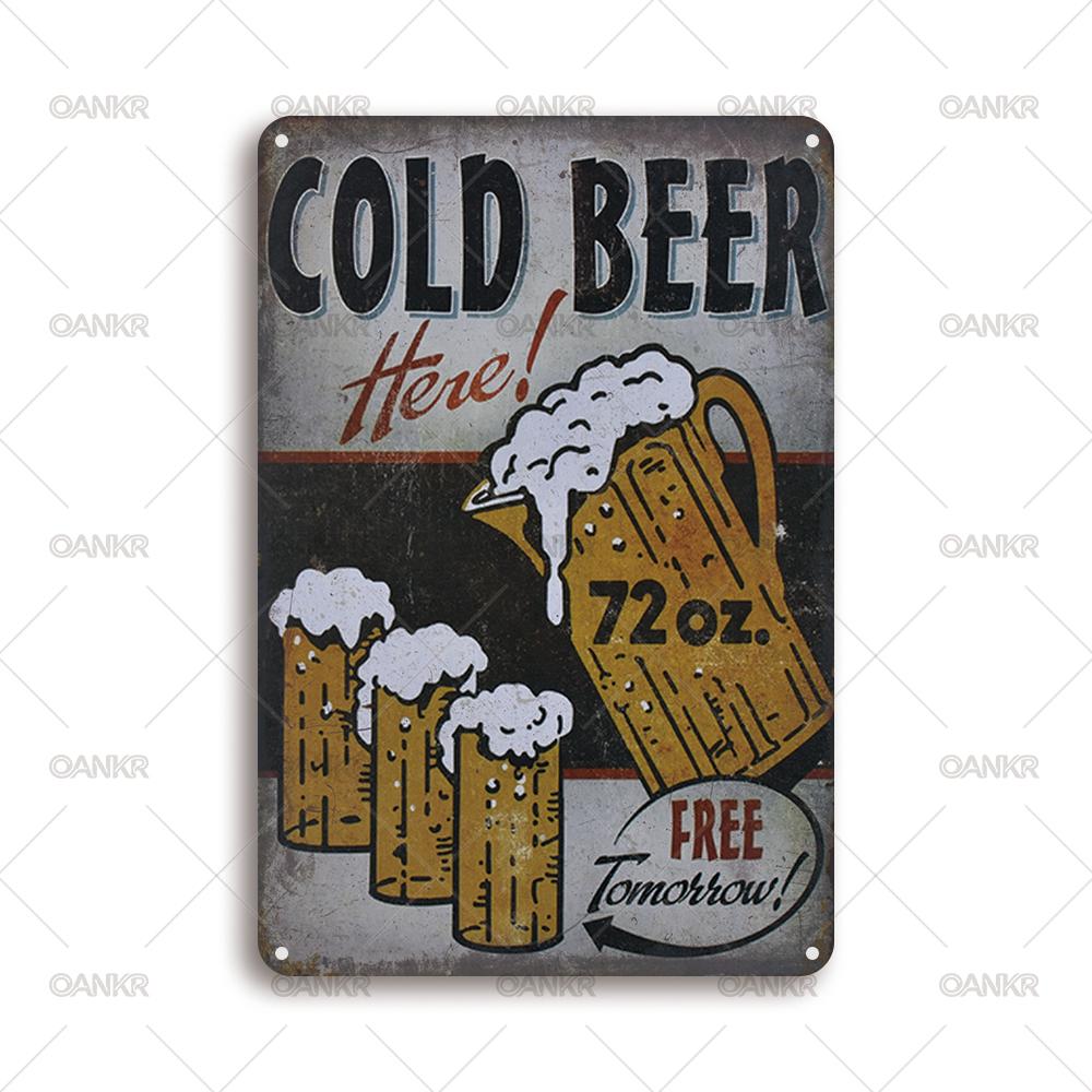 Vintage Art Beer Poster Metal Tin Sign Cold Beer Here Posters Metal Signs for Man Cave Pub Bar Home Wall Decor Plaque 20x30cm(7.8x11.8inch)
Vintage Art Beer Poster Metal Tin Sign Cold Beer Here Posters Metal Signs for Man Cave Pub Bar Home Wall Decor Plaque 20x30cm(7.8x11.8inch)