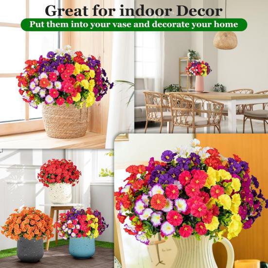 Yousheng 12Pcs Artificial Morning Glory Flower UV Resistant Realistic Fake Flower Wedding Party Indoor Outdoor Garden Faux Flower Decoration
Yousheng 12Pcs Artificial Morning Glory Flower UV Resistant Realistic Fake Flower Wedding Party Indoor Outdoor Garden Faux Flower Decoration
