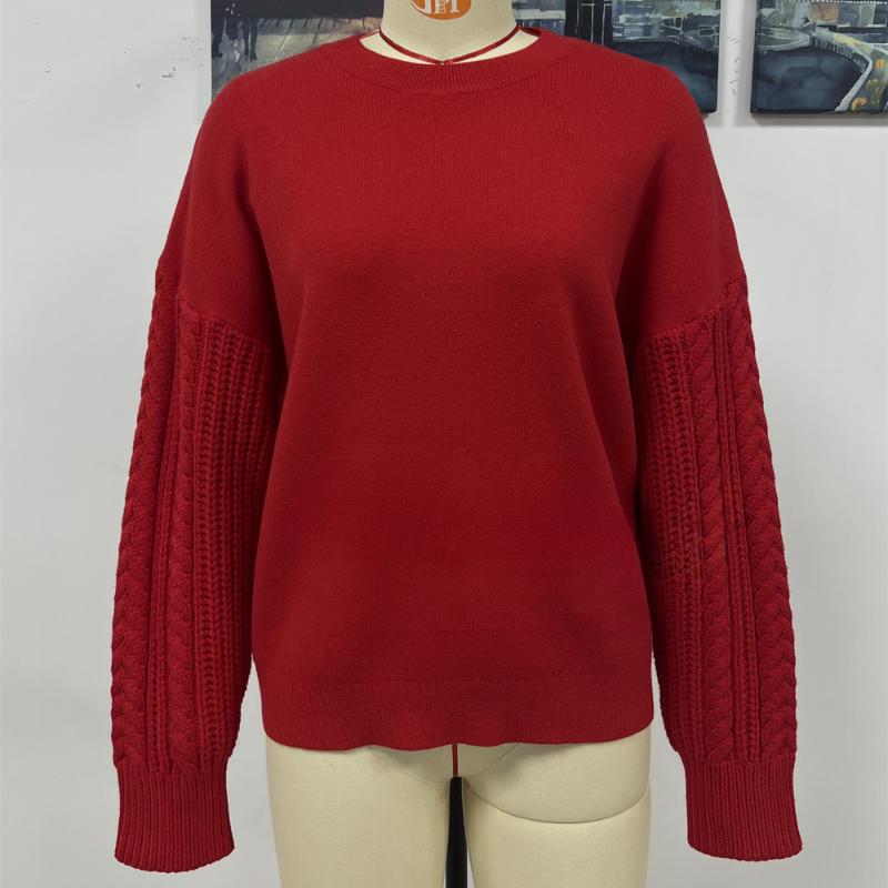 IHUASU Осенне-зимний однотонный трикотажный женский свитер с длинными рукавами и круглым вырезом, выполненный в технике крученой веревки XL ярко-красный
IHUASU Осенне-зимний однотонный трикотажный женский свитер с длинными рукавами и круглым вырезом, выполненный в технике крученой веревки XL ярко-красный