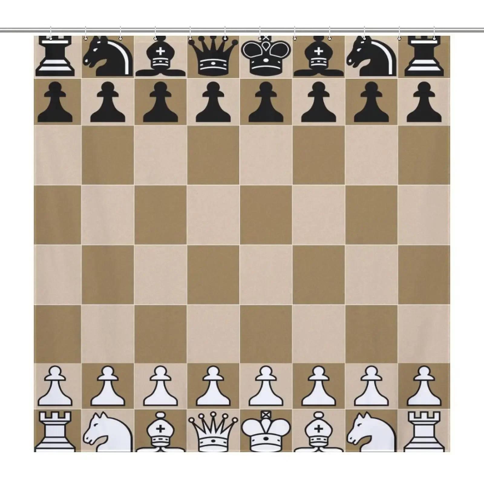 Chess Shower Curtain Horse Head International Chess Stripes Bathroom Curtains Chessboard Waterproof Board Game Bath Curtains Set W60H190(CM)-1 Pcs
Chess Shower Curtain Horse Head International Chess Stripes Bathroom Curtains Chessboard Waterproof Board Game Bath Curtains Set W60H190(CM)-1 Pcs